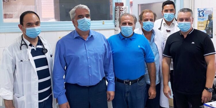 Περιοδεία στην Κύμη. Διαδοχικές συναντήσεις σε Λιμεναρχείο, Νοσοκομείο και Δήμο Κύμης-Αλιβερίου