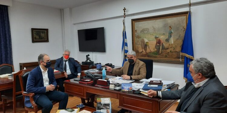 Συνάντηση εργασίας με τον Αντιπεριφερειάρχη Εύβοιας, Γιώργο Κελαϊδίτη για το Φράγμα Ψαχνών