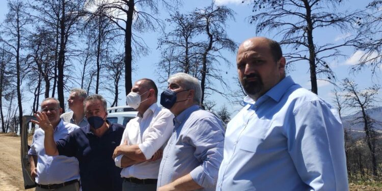 Περιοδεία ευρείας κλίμακας κυβερνητικού κλιμακίου στην Εύβοια, υπό τον Υπουργό Επικρατείας Γιώργο Γεραπετρίτη